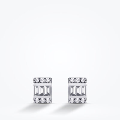 0.15 Karat Pırlanta Baget Küpe - Baroni Diamond (1)