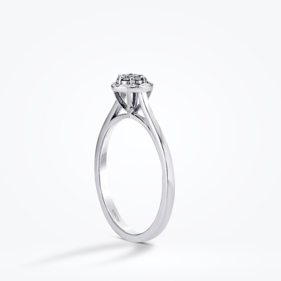 0.15 Karat Pırlanta Efektli Yuvarlak Yüzük - Baroni Diamond (1)