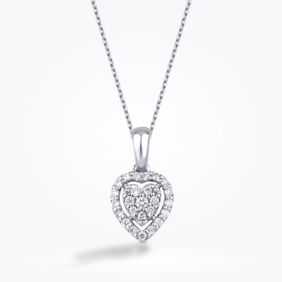 0.15 Karat Pırlanta Kalp Kolye - Baroni Diamond
