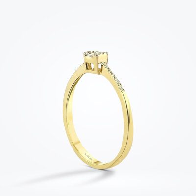 0.15 Karat Pırlanta Taşlı Baget Yüzük - Baroni Diamond (1)