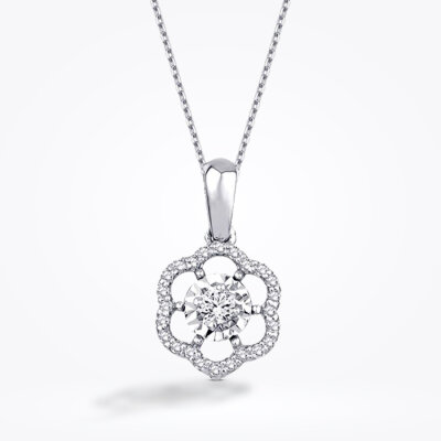 0.15 Karat Pırlanta Trend Tektaş Kolye - Baroni Diamond