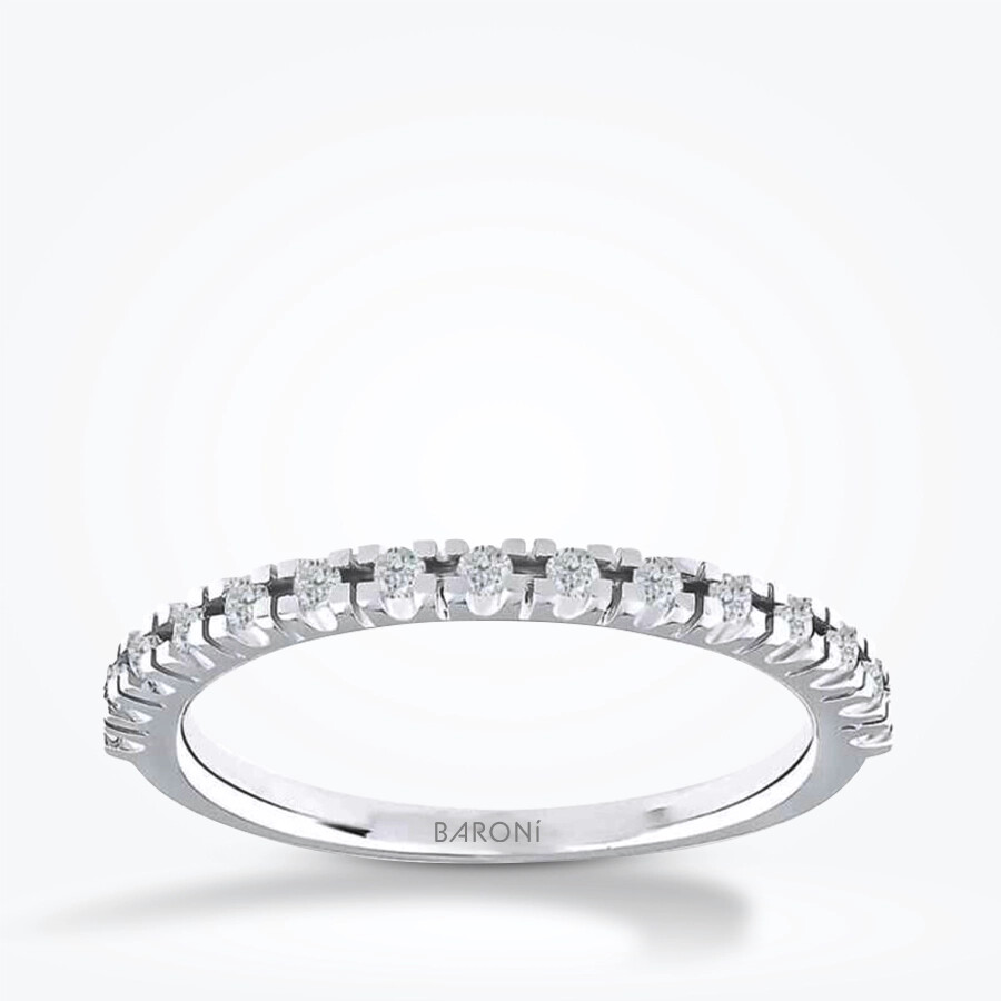 0.15 Karat Pırlanta Yarımtur Yüzük - Baroni Diamond