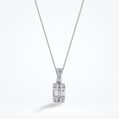 0.16 Karat Pırlanta Baget Kolye - Baroni Diamond (1)