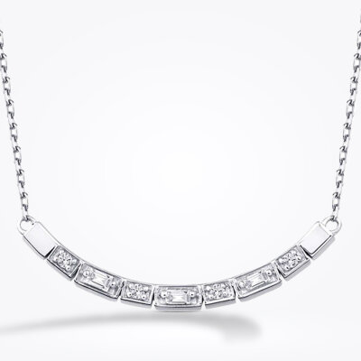 0.16 Karat Pırlanta Baget Kolye - Baroni Diamond