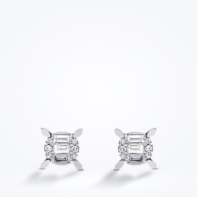 0.17 Karat Pırlanta Baget Küpe - Baroni Diamond (1)