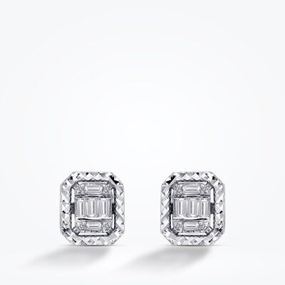 0.17 Karat Pırlanta Baget Küpe - Baroni Diamond (1)