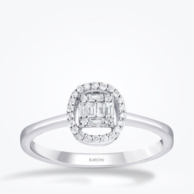 0.17 Karat Pırlanta Baget Yüzük - Baroni Diamond