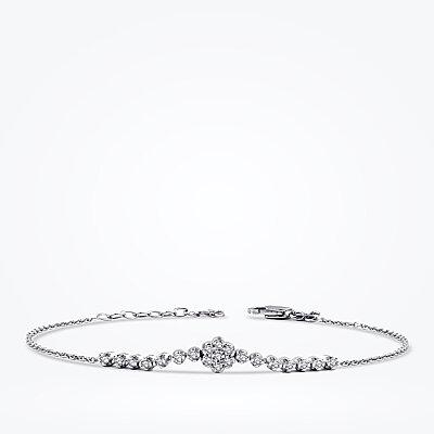 0.17 Karat Pırlanta Trend Çiçek Bileklik - Baroni Diamond
