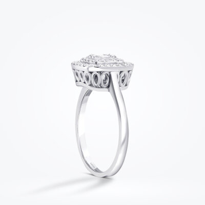 0.18 Karat Pırlanta Baget Yüzük - Baroni Diamond (1)