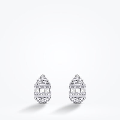 0.19 Karat Pırlanta Baget Küpe - Baroni Diamond (1)