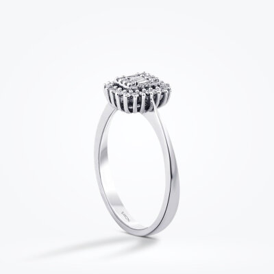 0.19 Karat Pırlanta Baget Yüzük - Baroni Diamond (1)