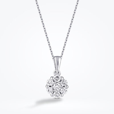 0.19 Karat Pırlanta Çiçek Kolye - Baroni Diamond