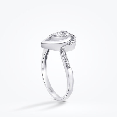 0.19 Karat Pırlanta Damla Baget Yüzük - Baroni Diamond (1)