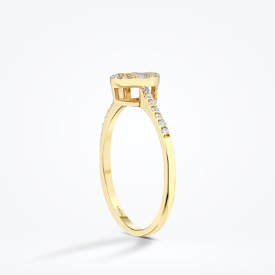 0.19 Karat Pırlanta Oval Baget Yüzük - Baroni Diamond (1)