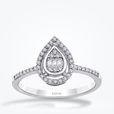 0.20 Karat Pırlanta Baget Yüzük - Baroni Diamond