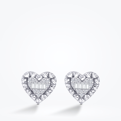 0.20 Karat Pırlanta Ebedi Aşk Kalp Küpe - Baroni Diamond (1)