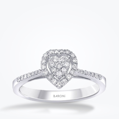 0.20 Karat Pırlanta Kalp Yüzük - Baroni Diamond