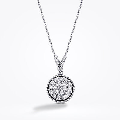 0.20 Karat Pırlanta Yuvarlak Taşlı Kolye - Baroni Diamond