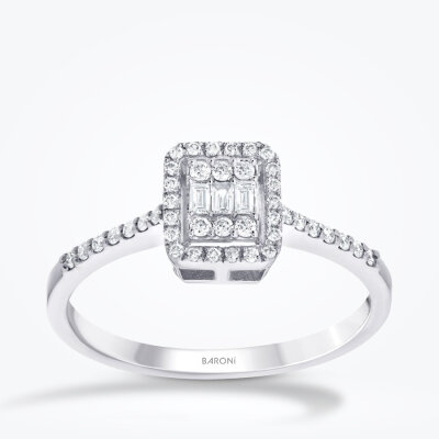 0.21 Karat Pırlanta Baget Yüzük - Baroni Diamond
