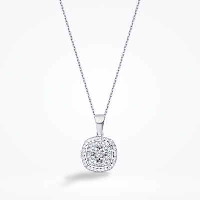 0.21 Karat Pırlanta Illusion Kolye - Baroni Diamond