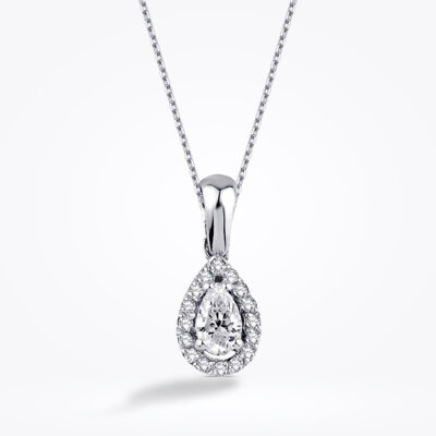 0.22 Karat Elmas Pırlanta Damla Kolye - Baroni Diamond
