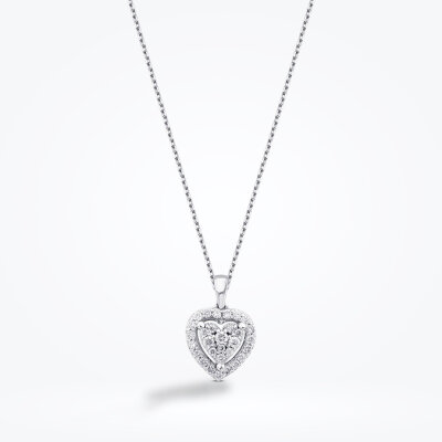 0.22 Karat Pırlanta Kalp Kolye - Baroni Diamond (1)
