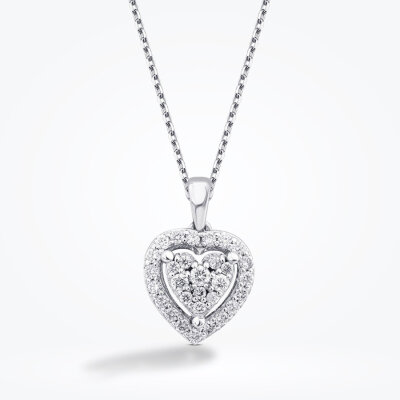 0.22 Karat Pırlanta Kalp Kolye - Baroni Diamond