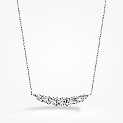 0.22 Karat Pırlanta Yedi Taşlı Sıralı Kolye - Baroni Diamond (1)