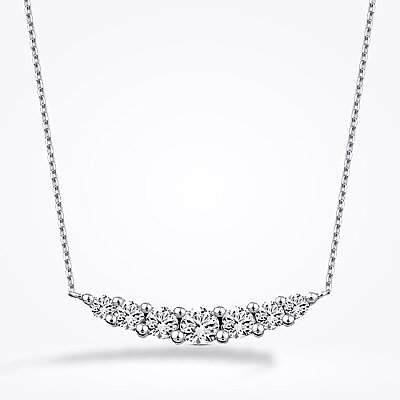 0.22 Karat Pırlanta Yedi Taşlı Sıralı Kolye - Baroni Diamond