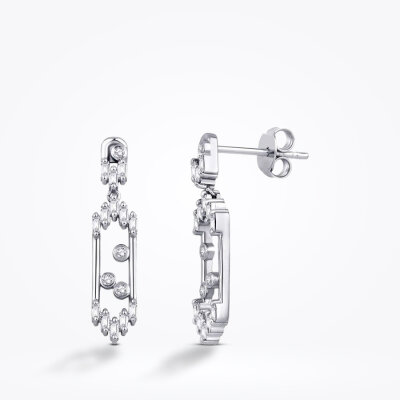 0.24 Karat Pırlanta Baget Küpe - Baroni Diamond