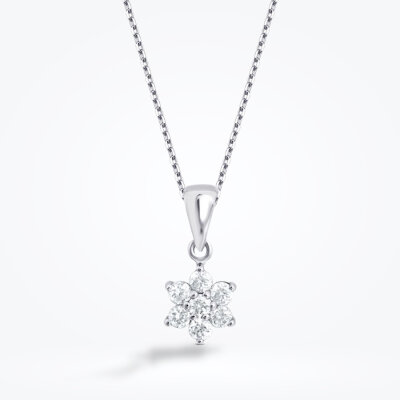0.24 Karat Pırlanta Çiçek Kolye - Baroni Diamond