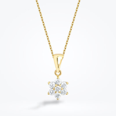 0.24 Karat Pırlanta Çiçek Kolye - Baroni Diamond