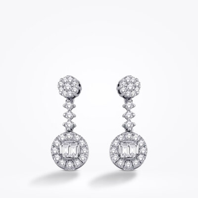 0.36 Karat Pırlanta Baget Küpe - Baroni Diamond (1)