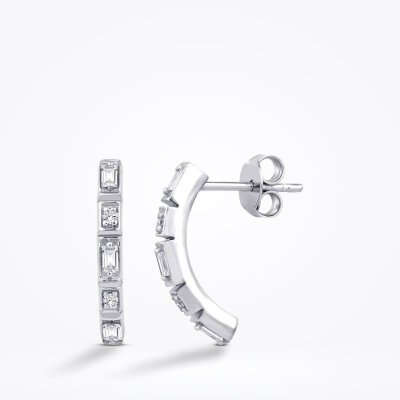 0.25 Karat Pırlanta Baget Küpe - Baroni Diamond