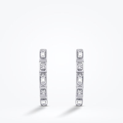 0.25 Karat Pırlanta Baget Küpe - Baroni Diamond (1)