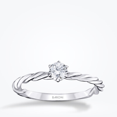 0.25 Karat Pırlanta Burgu Tektaş Yüzük - Baroni Diamond