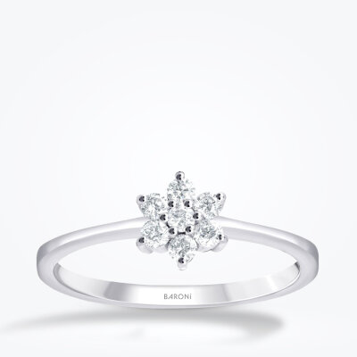0.25 Karat Pırlanta Çiçek Yüzük - Baroni Diamond