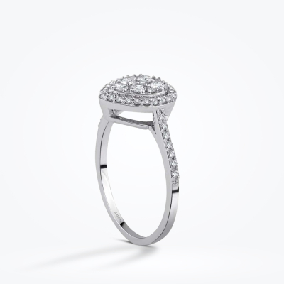 0.25 Karat Pırlanta Taşlı Damla Yüzük - Baroni Diamond (1)