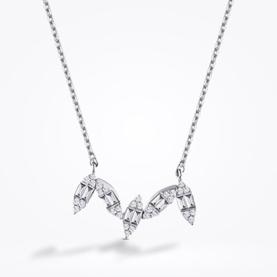 0.26 Karat Pırlanta Baget Kolye - Baroni Diamond