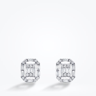 0.26 Karat Pırlanta Baget Küpe - Baroni Diamond (1)