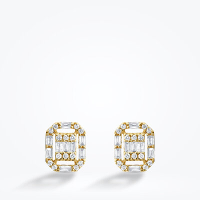 0.26 Karat Pırlanta Baget Küpe - Baroni Diamond (1)