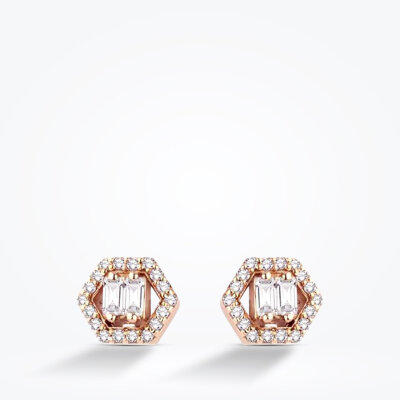 0.27 Karat Pırlanta Baget Küpe - Baroni Diamond (1)