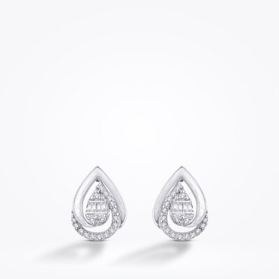 0.27 Karat Pırlanta Baget Küpe - Baroni Diamond (1)