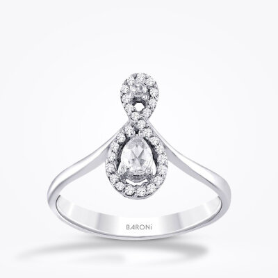 0.29 Karat Elmas Pırlanta Sonsuzluk Yüzük - Baroni Diamond