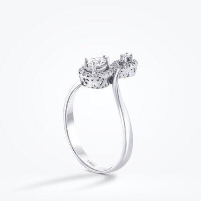 0.29 Karat Elmas Pırlanta Sonsuzluk Yüzük - Baroni Diamond (1)