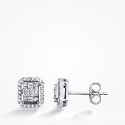 0.29 Karat Pırlanta Baget Küpe - Baroni Diamond