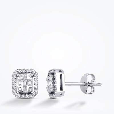 0.29 Karat Pırlanta Baget Küpe - Baroni Diamond