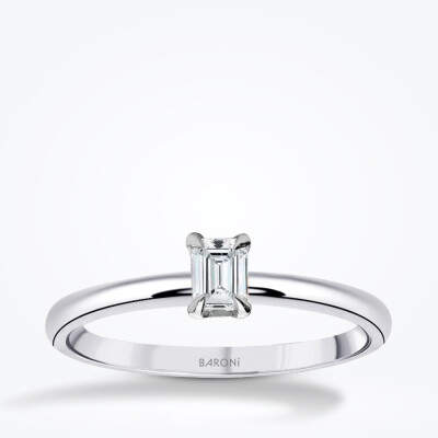 0.30 Karat Pırlanta Emerald Tektaş Yüzük - Baroni Diamond