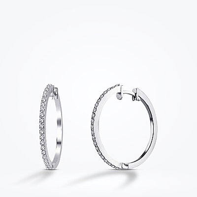 0.30 Karat Pırlanta Halka Küpe - Baroni Diamond