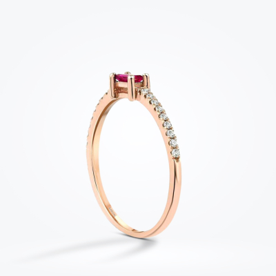0.30 Karat Pırlanta Yakut Yüzük - Baroni Diamond (1)